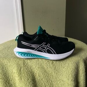 ASICS Women’s Gel Excite 10 Black and Teal Athletic Sneakers